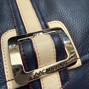 Isaac Mizrahi Black and Tan Shoulder Bag